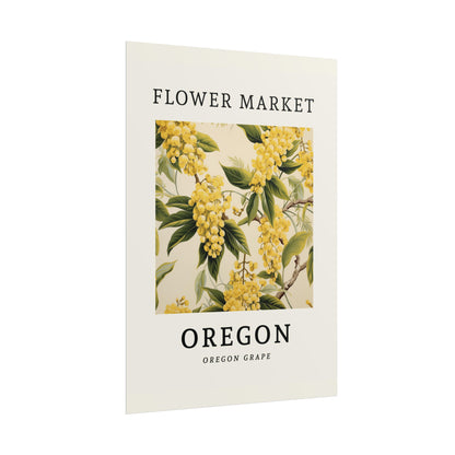 OREGON FLOWER MARKET Poster Oregon Grape Blossoms Print