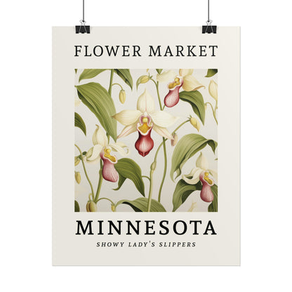 MINNESOTA FLOWER MARKET Poster Showy Lady's Slipper Blooms Print