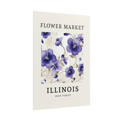 ILLINOIS FLOWER MARKET Poster Viola Floral Print