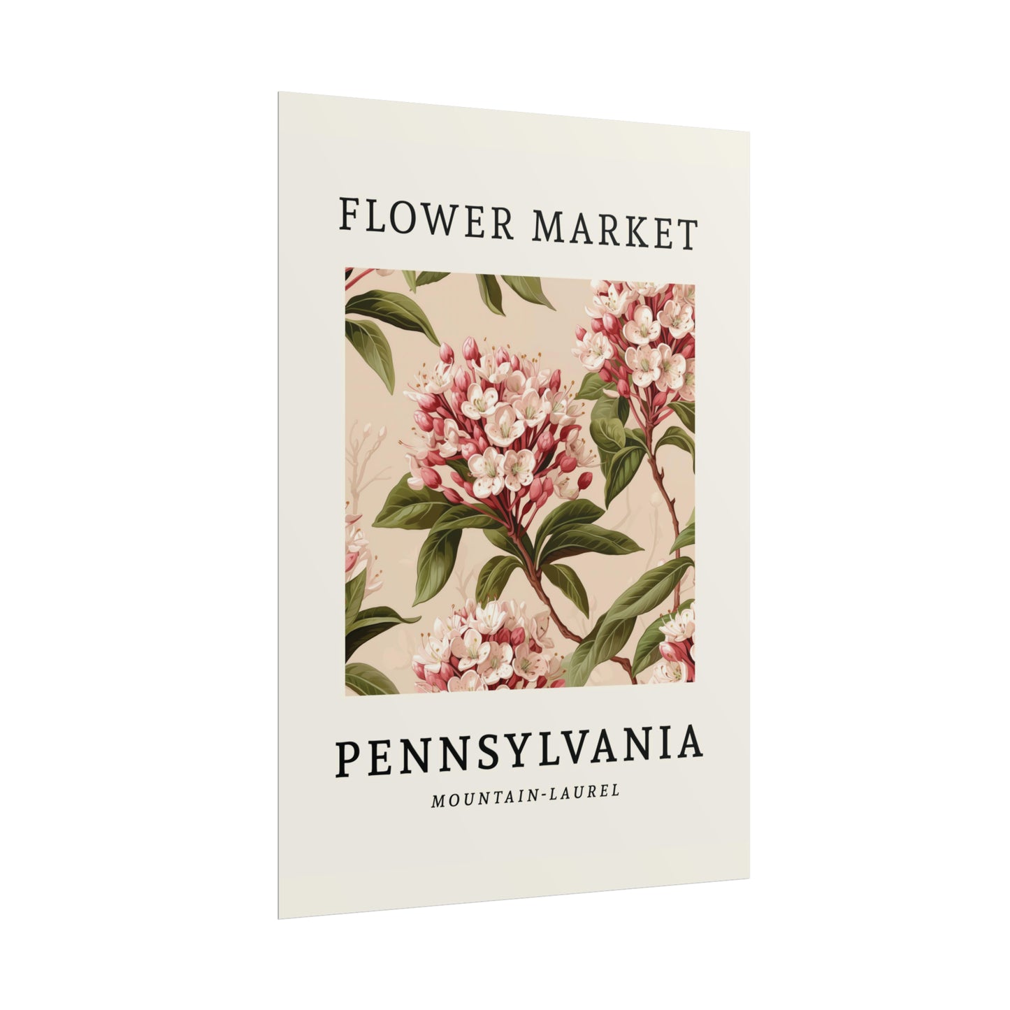 PENNSYLVANIA FLOWER MARKET Poster Mountain Laurel Blossoms Print