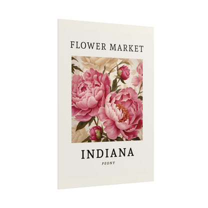 INDIANA FLOWER MARKET Poster Peony Floral Print