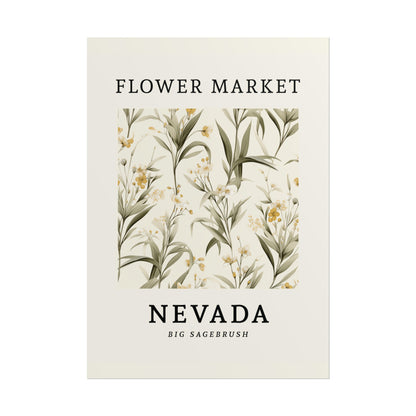 NEVADA FLOWER MARKET Poster Sagebrush Blossoms Print