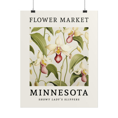 MINNESOTA FLOWER MARKET Poster Showy Lady's Slipper Blooms Print