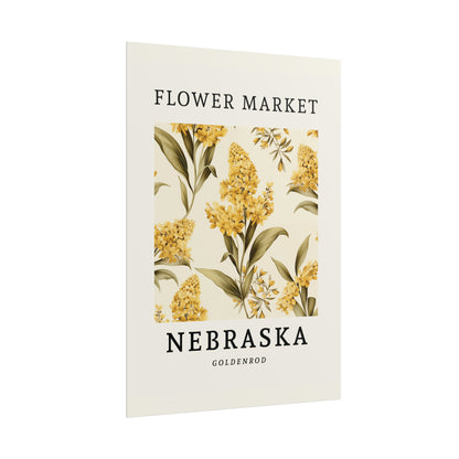 NEBRASKA FLOWER MARKET Poster Goldenrod Blossoms Print